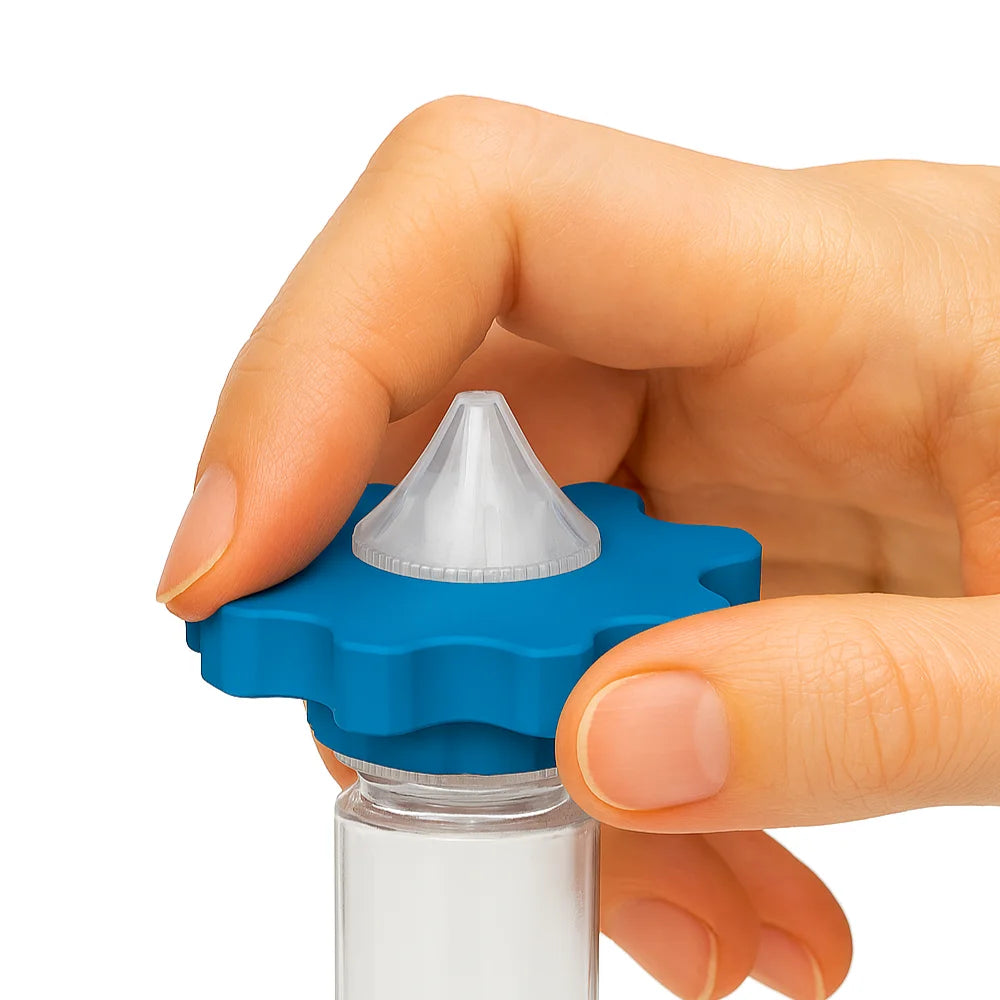 Blue vape liquid bottle opener