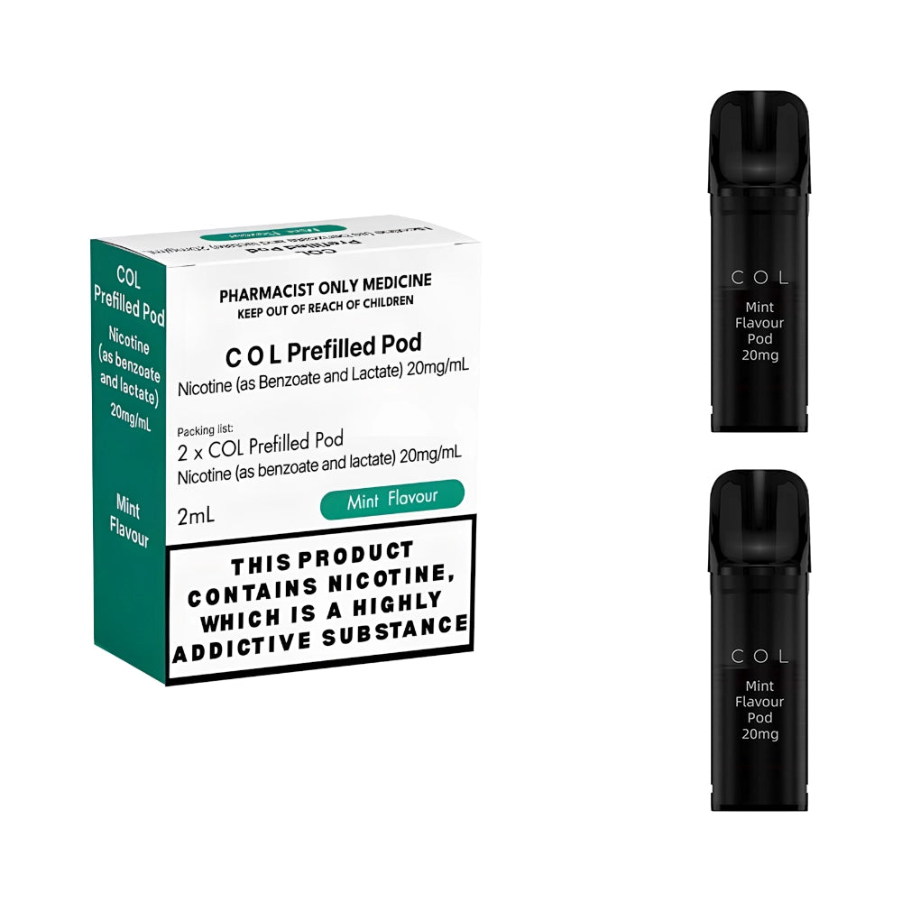 COL Mint Pods 2mL - Nicotine Salt (2pk)‚ 20mg/mL (Pre-Filled pods)