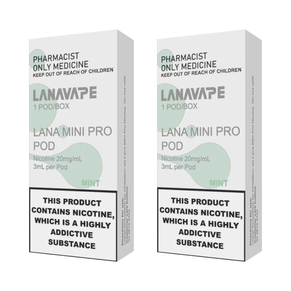 LANA Mini Pro Mint Pods 3mL - Nicotine Salt (2pk) - 20mg/mL