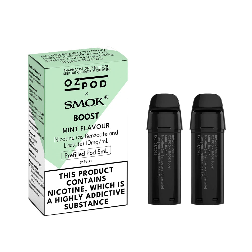 OZ POD x SMOK Boost Mint prefilled pods 10mg
