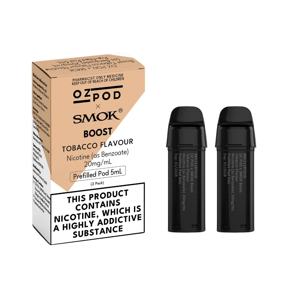 OZ POD x SMOK Boost Tobacco prefilled pods 20mg