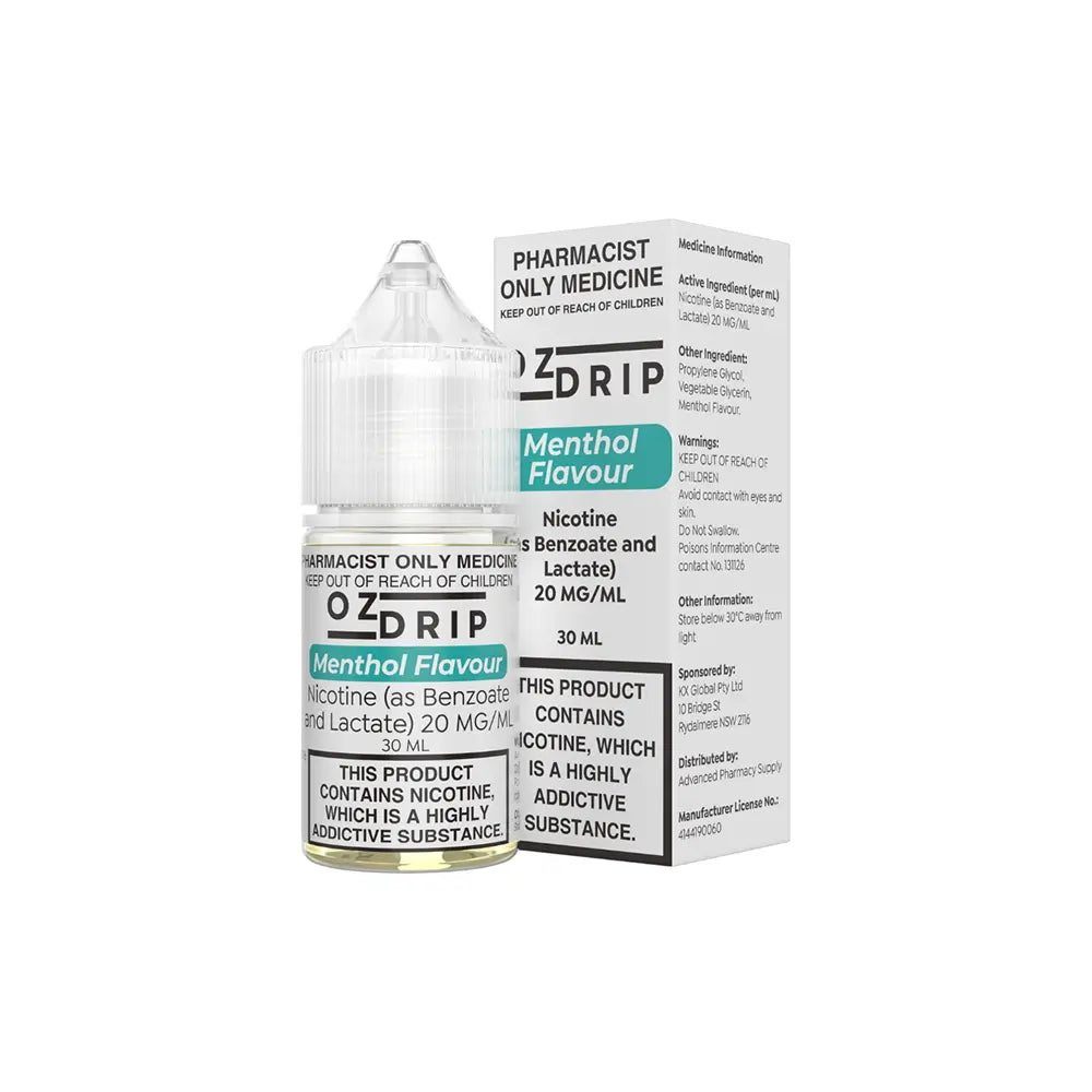 OZ Drip Menthol 30mL - Nicotine Salt 20mg/mL Vape Liquid