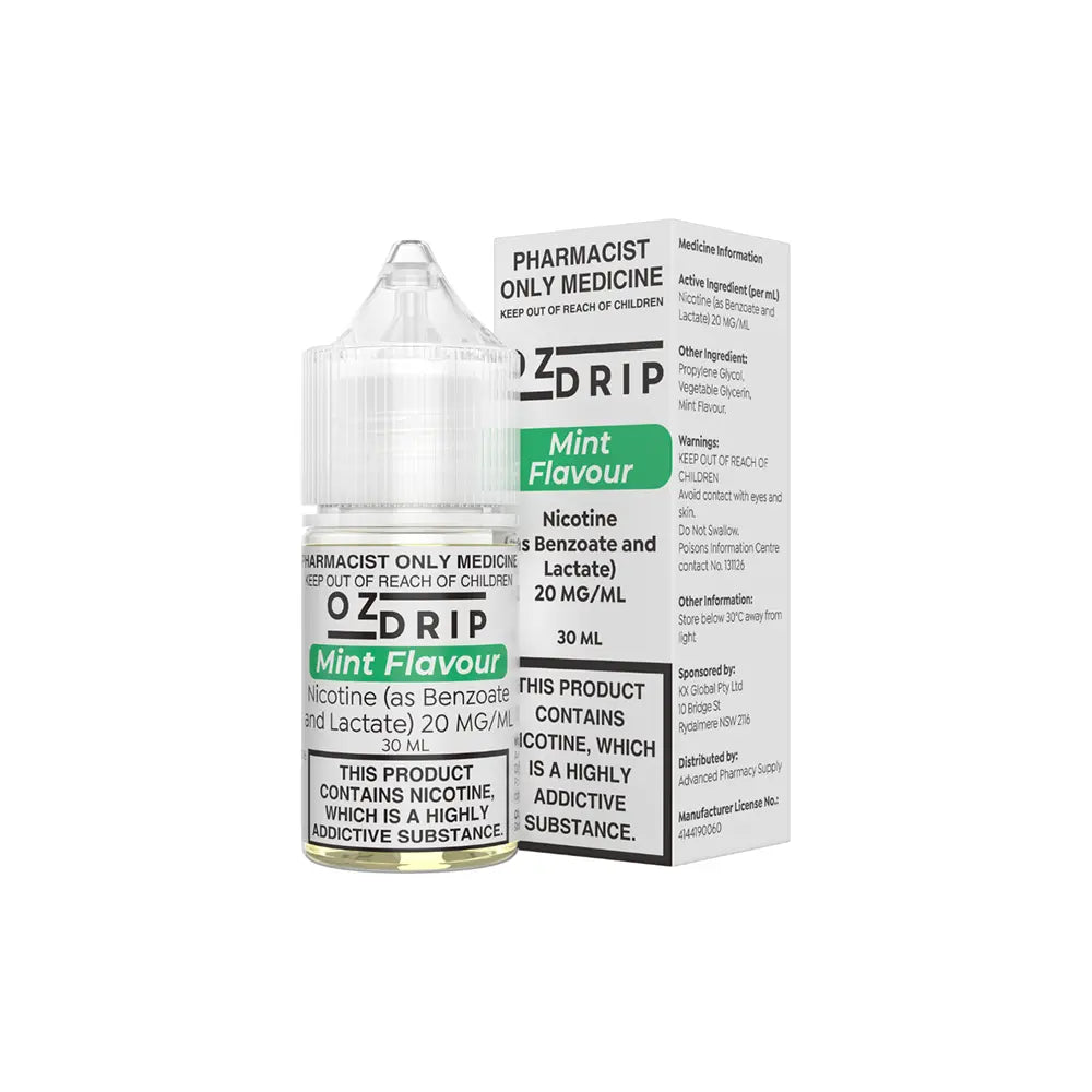 OZ Drip Mint 30mL - Nicotine Salt 20mg/mL Vape Liquid