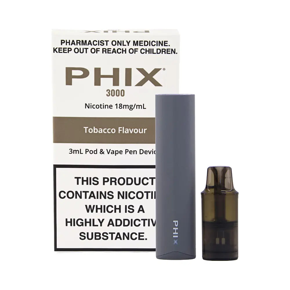 Phix 3000 Device with Phix 3000 3mL Tobacco Nicotine Pod