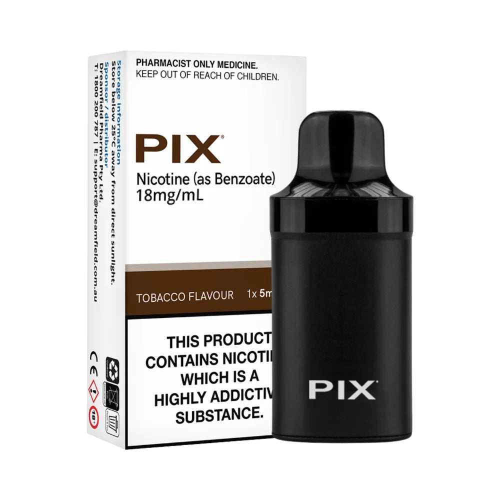 PIX Tobacco Pod 5mL - Nicotine Salt ‚ 18mg/mL Vape Pre-Filled pods
