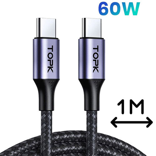 TOPK AC10 Type-C to Type-C 60W Cable 1M (Chargers & Cables)