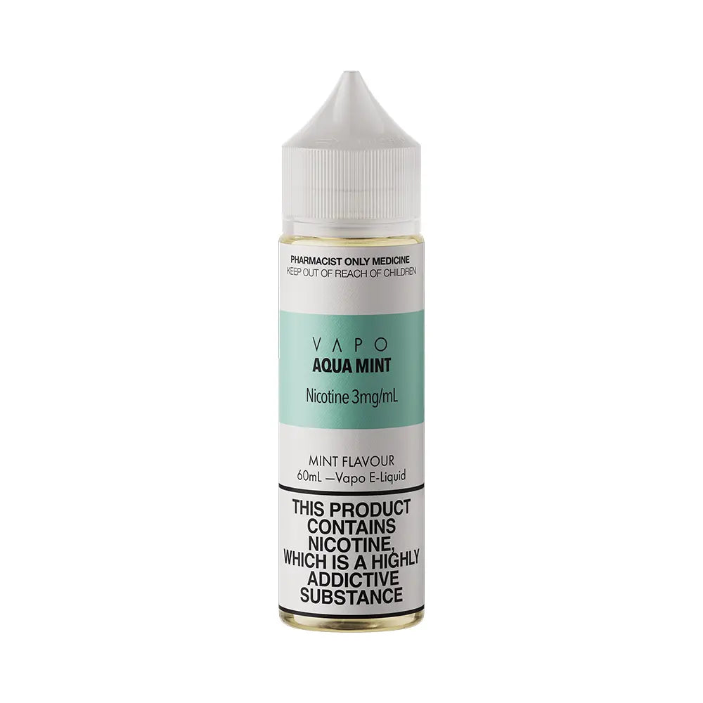 Vapo Mint 60mL - Nicotine Freebase‚ 3mg/mL Vape Liquid