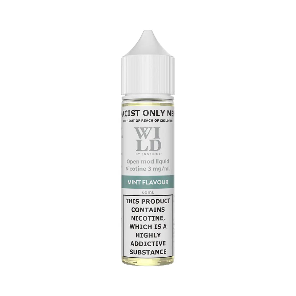 Wild by Instinct Mint 60mL - Nicotine Freebase‚ 3mg/mL Vape Liquid