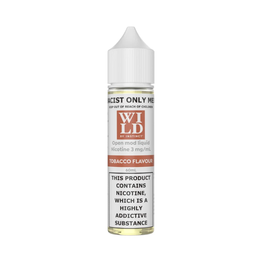 Wild by Instinct Tobacco 60mL - Nicotine Freebase‚ 3mg/mL Vape Liquid