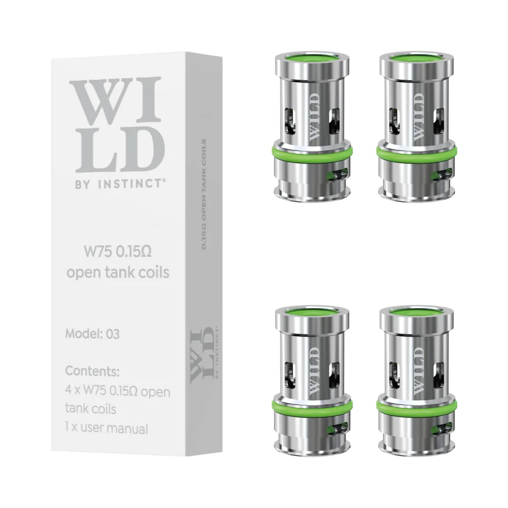 Wild by Instinct W75 Coils (4pk), 0.6ohm (Coils & Pods)