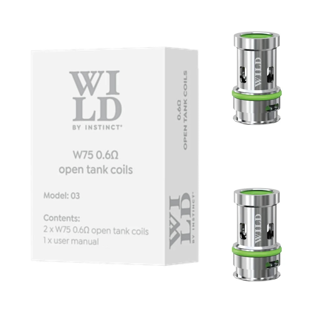 Wild by Instinct W75 Coils (2pk), 0.6ohm (Coils & Pods)