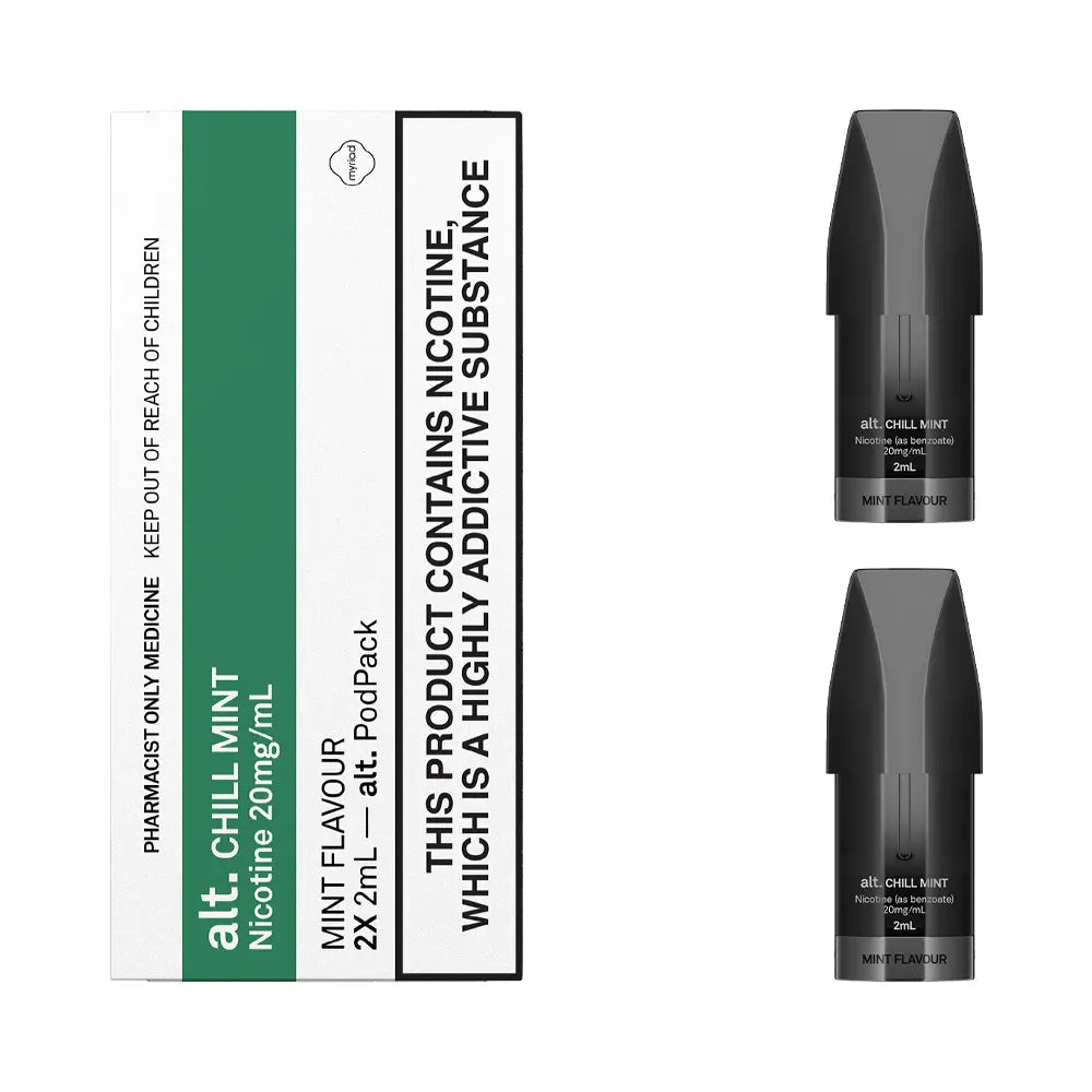 alt. Chill Mint Pods 2mL - Nicotine Salt (2pk), 20mg/mL (Pre-Filled pods)