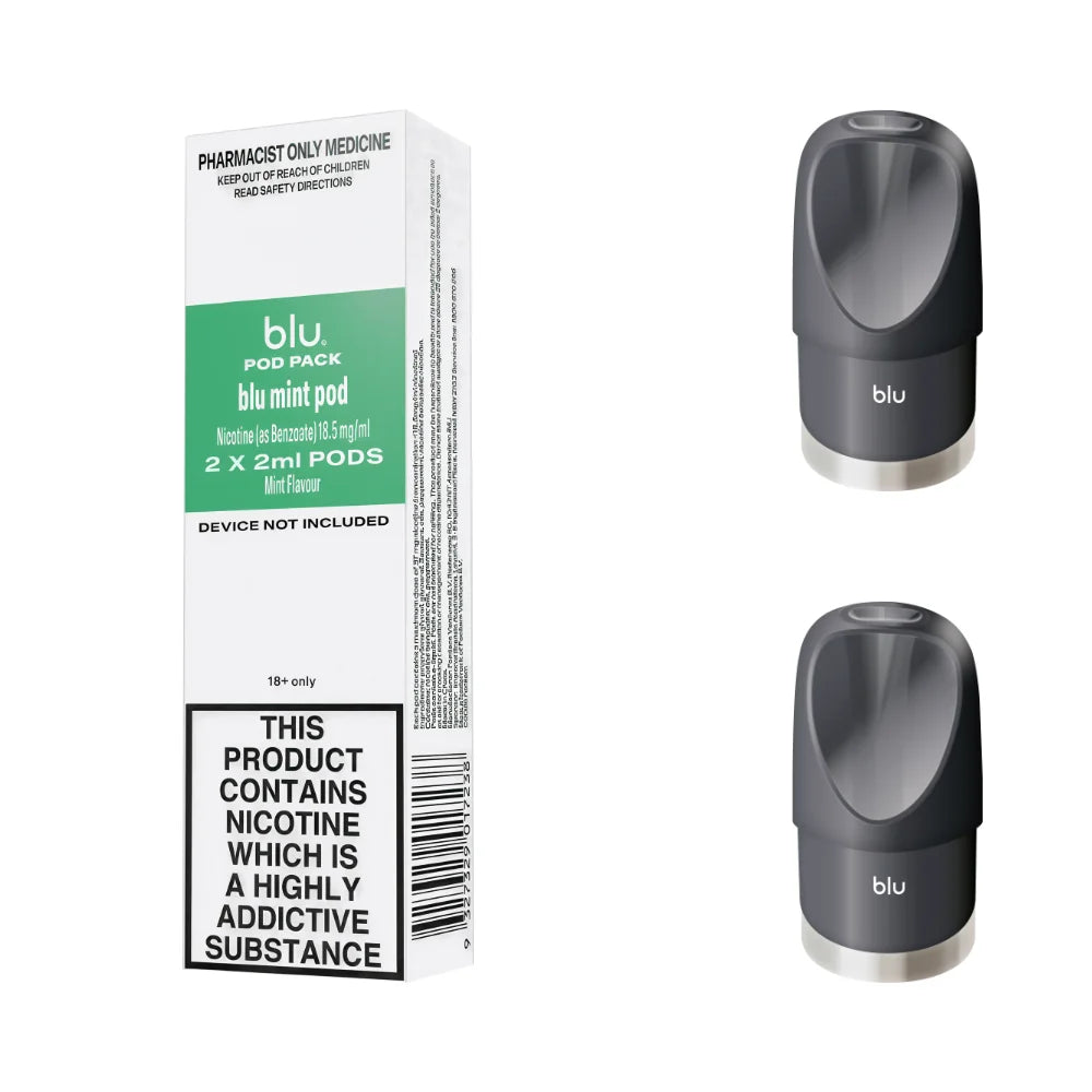 blu mint 18.5mg nicotine salt 2mL pods 2 pack