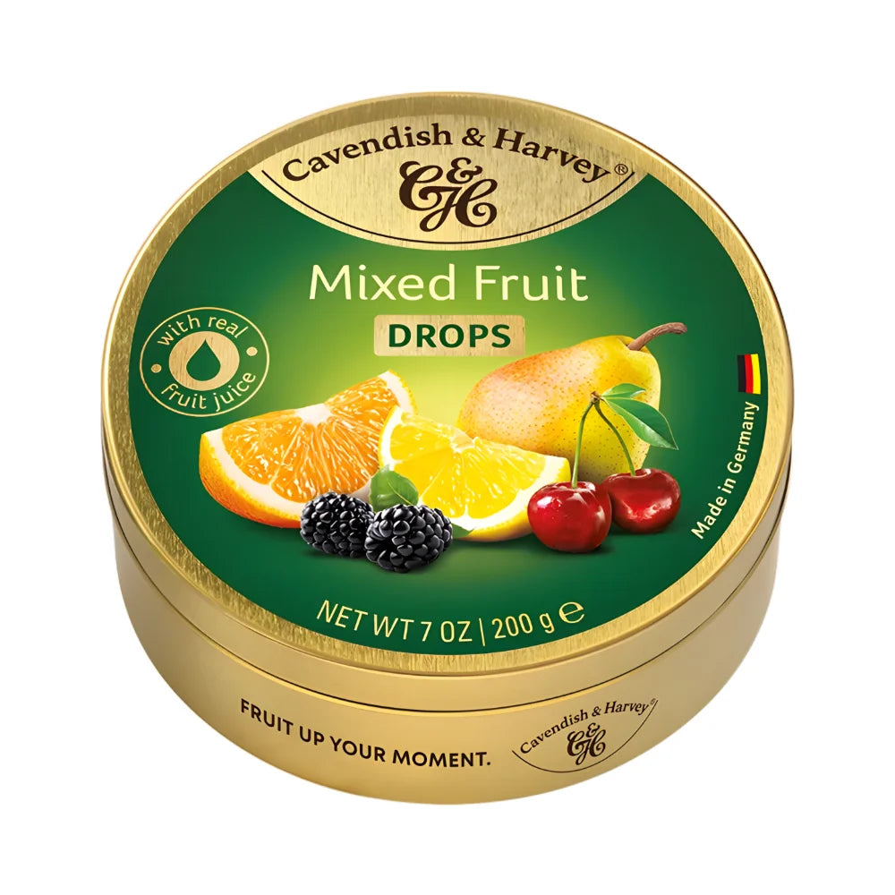 Cavendish & Harvey Candy Drops sweets, Mixed Fruit Drops (Confectionery)
