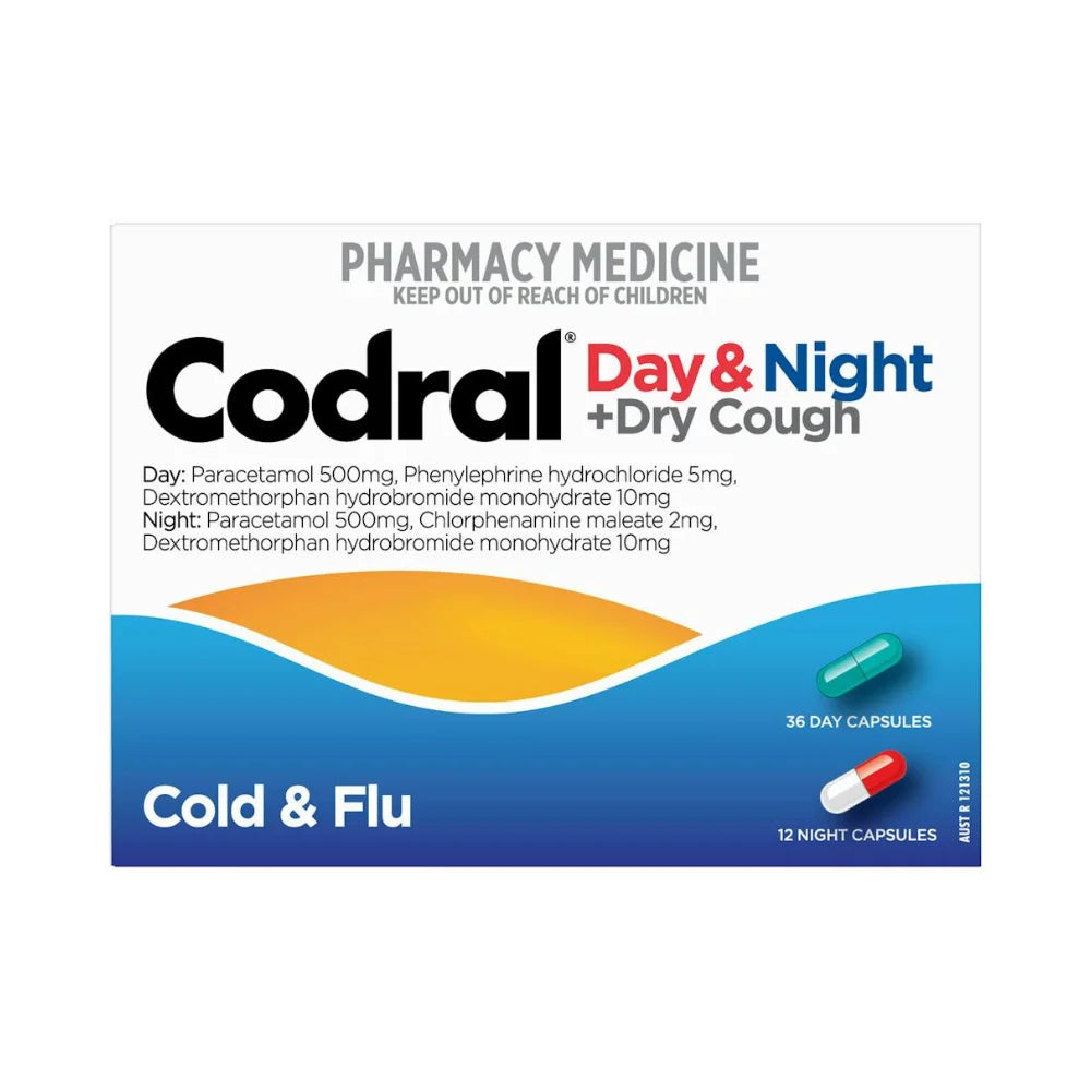 Codral Cold & Flu + Dry Cough Day & Night Capsules