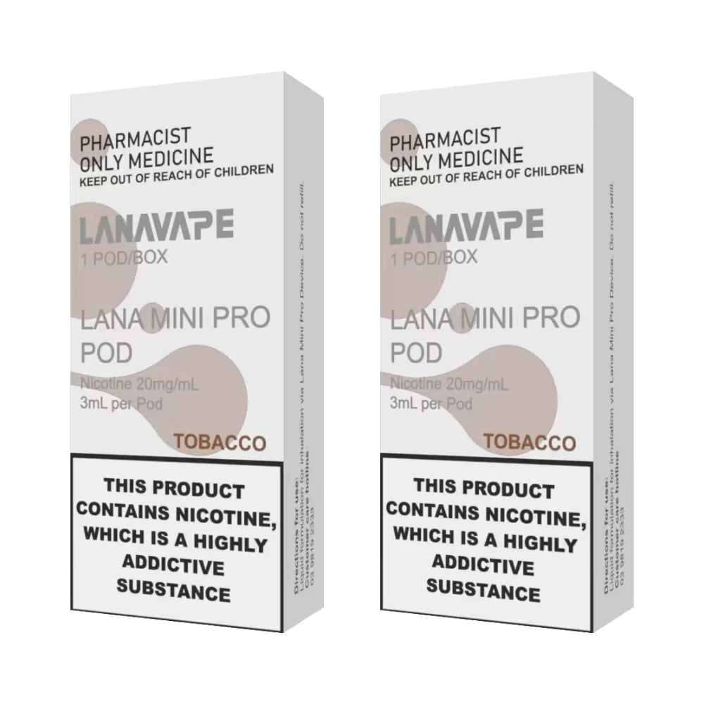 LANA Mini Pro Tobacco Pods 3mL - Nicotine Salt (2pk) - 20mg/mL