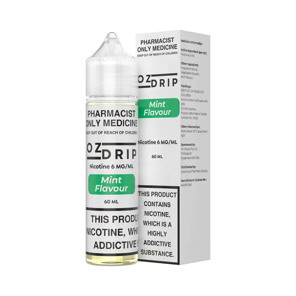 OZ Drip Mint 60mL - Nicotine Freebase