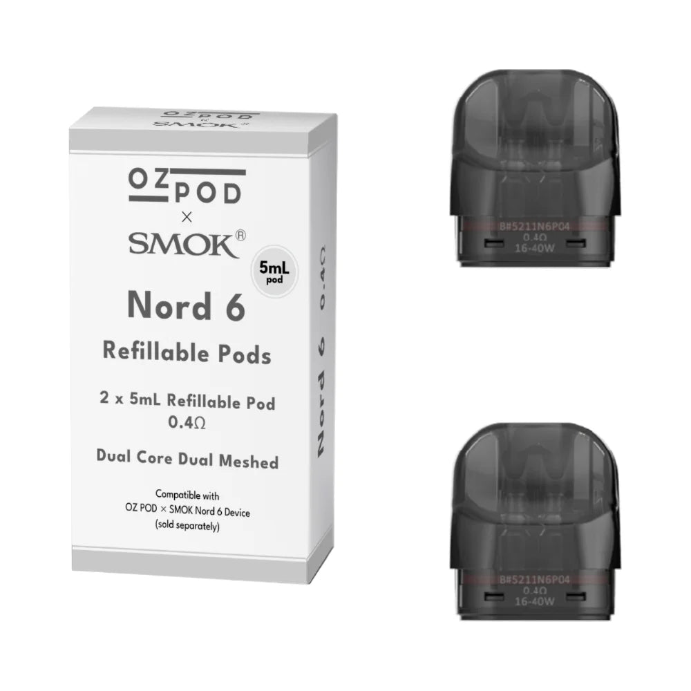 OZ Pod x SMOK Nord 6 Replacement Pods (2pk) 5mL