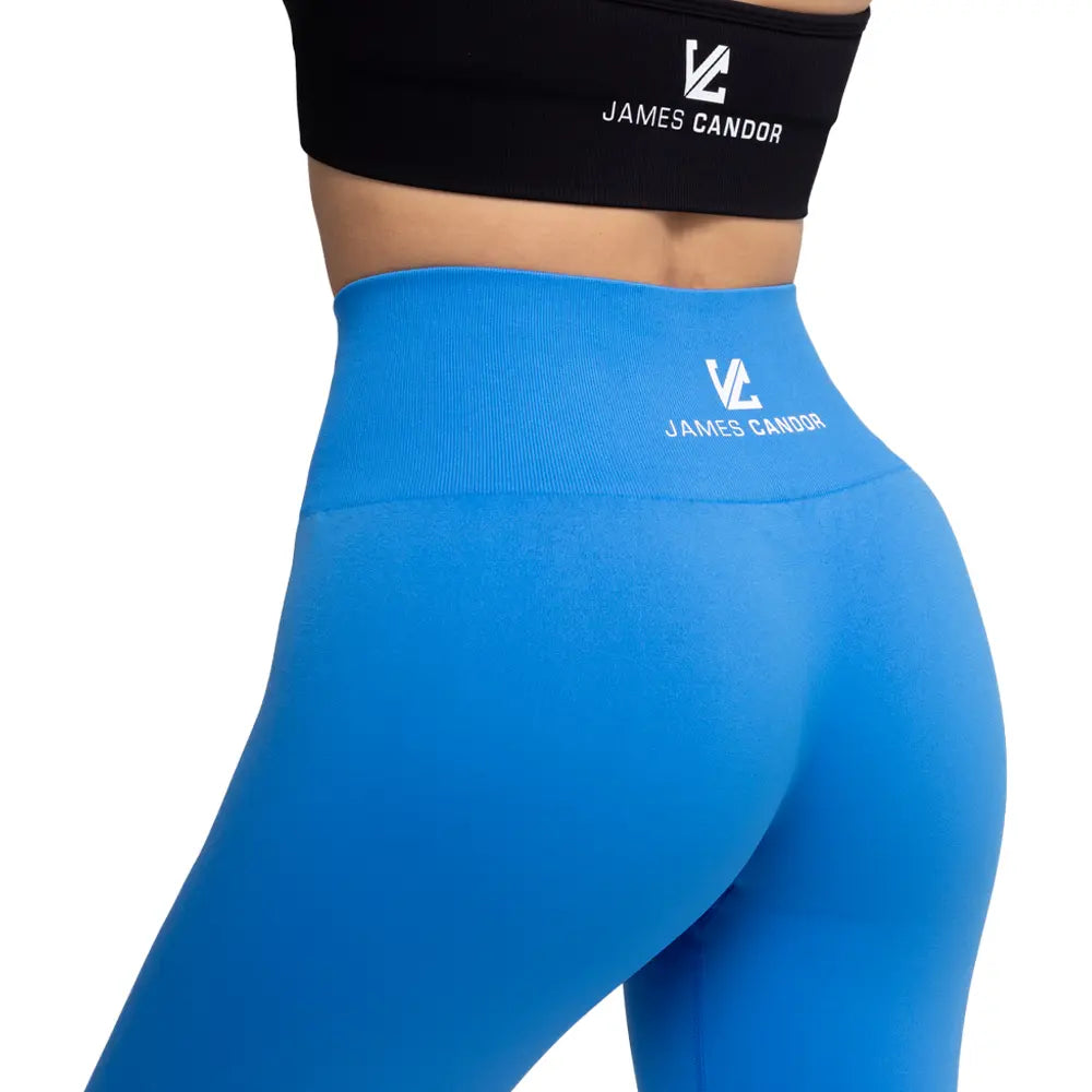 Seamless High-Waisted Leggings, in Electric Blue Activewear