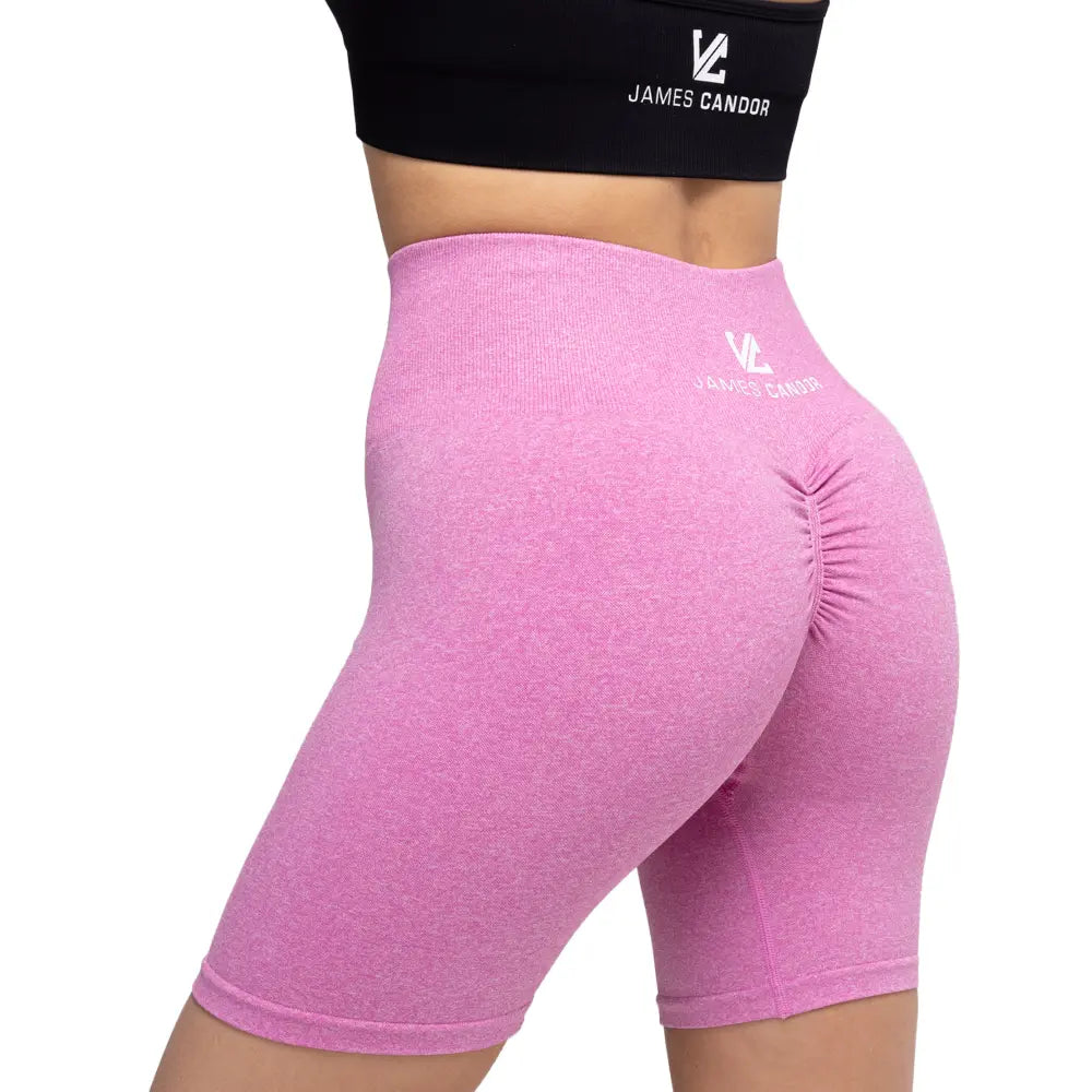 Seamless Scrunch Booty Shorts, Bubblegum Pink, Activewear