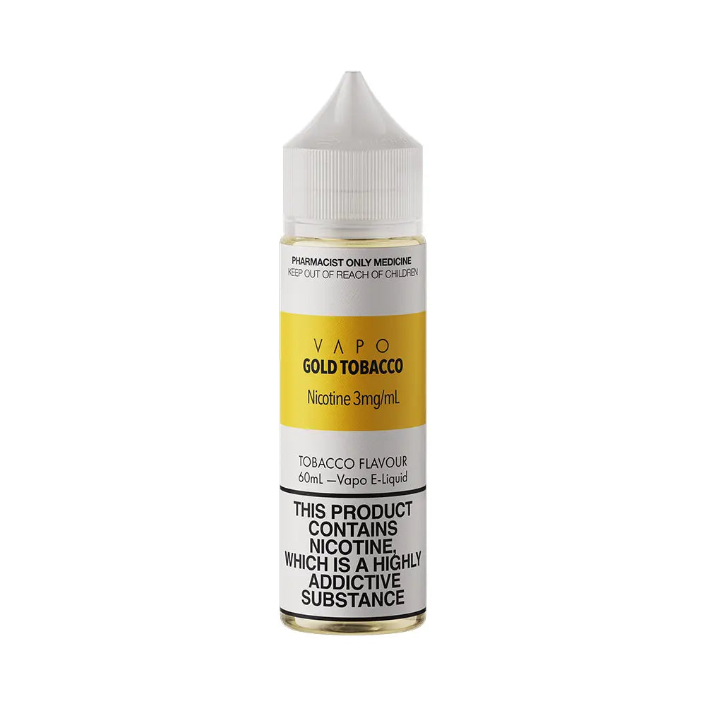Vapo Gold Tobacco 60mL - Nicotine Freebase | Pharmacy World Australia