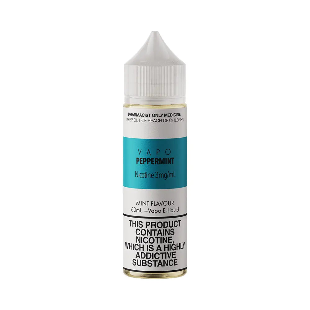 Vapo peppermint 60mL freebase nicotine liquid 3mg