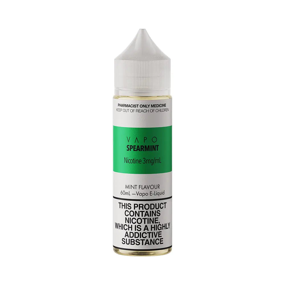 Vapo spearmint 60mL freebase nicotine liquid 3mg