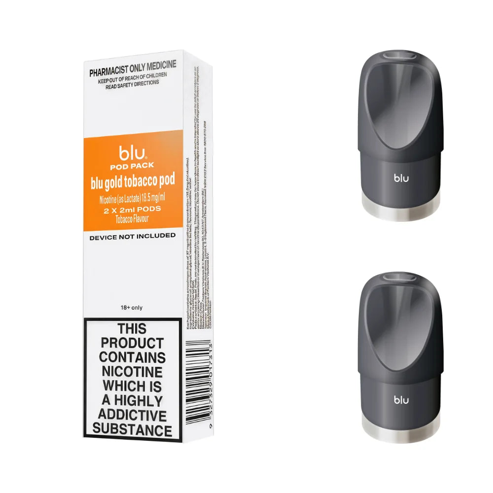 blu gold toabacco 18.5mg nicotine salt 2mL pods 2 pack